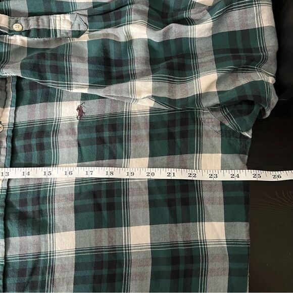 Ralph Lauren Shirt Mens Sz M Green Blaire Plaid Button Down Long Sleeve Cotton - Picture 11 of 12